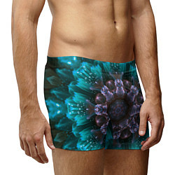 Трусы-боксеры мужские Космический сайфай цветок, цвет: 3D-принт — фото 2