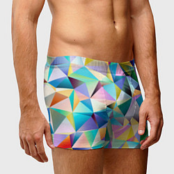 Трусы-боксеры мужские Полигональная текстура, цвет: 3D-принт — фото 2