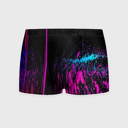 Трусы-боксеры мужские Фиолетовые линии и нейроны, цвет: 3D-принт