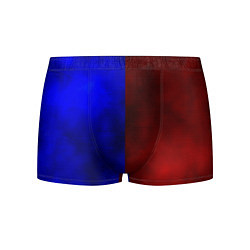 Трусы-боксеры мужские Половина синяя, половина красная, цвет: 3D-принт