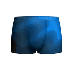Трусы-боксеры мужские Абстрактный темно синий узор волны, цвет: 3D-принт