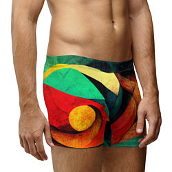 Трусы-боксеры мужские Текстурированная цветная абстракция, цвет: 3D-принт — фото 2