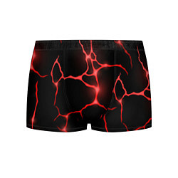 Трусы-боксеры мужские Красные неоновые трещины, цвет: 3D-принт