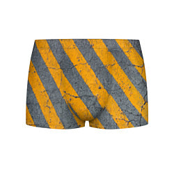 Трусы-боксеры мужские Желтые полосы на бетоне, цвет: 3D-принт