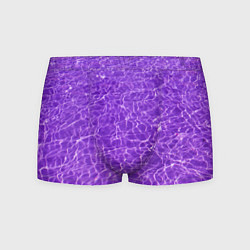 Трусы-боксеры мужские Абстрактные фиолетовые волны воды, цвет: 3D-принт