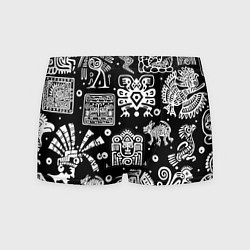 Трусы-боксеры мужские Знаки племени Майя, цвет: 3D-принт