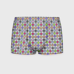 Трусы-боксеры мужские Разноцветный геометрический рисунок, цвет: 3D-принт