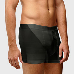 Трусы-боксеры мужские Чёрные геометрические металлические листы, цвет: 3D-принт — фото 2
