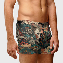 Трусы-боксеры мужские Коварная женщина, затаившийся дракон, цвет: 3D-принт — фото 2