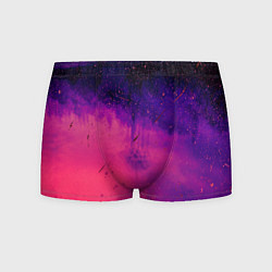Трусы-боксеры мужские Фиолетовый космос, цвет: 3D-принт