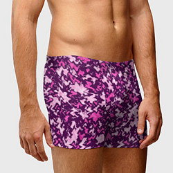 Трусы-боксеры мужские Розовый глитч камуфляж, цвет: 3D-принт — фото 2