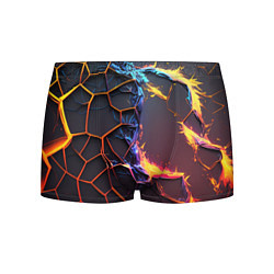 Трусы-боксеры мужские Подорванные неоновые плиты, цвет: 3D-принт
