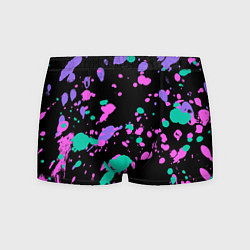 Мужские трусы Неоновые цвета брызги краски
