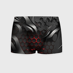 Трусы-боксеры мужские Металлические пластины и красные плиты, цвет: 3D-принт