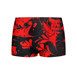 Трусы-боксеры мужские Красно-черный узор, цвет: 3D-принт
