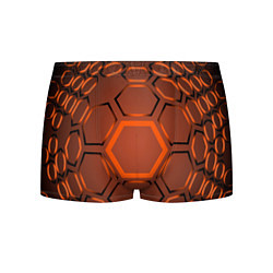 Трусы-боксеры мужские Оранжевая техноброня, цвет: 3D-принт