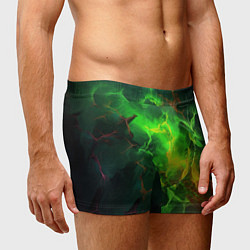 Трусы-боксеры мужские Зеленое свечение молния, цвет: 3D-принт — фото 2