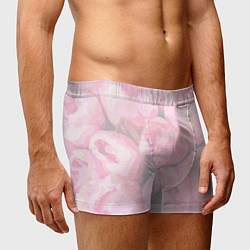 Трусы-боксеры мужские Розы бледные, цвет: 3D-принт — фото 2