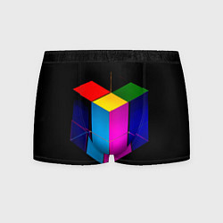 Трусы-боксеры мужские Многосторонний цветной куб, цвет: 3D-принт