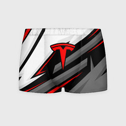 Трусы-боксеры мужские Tesla - красная линия, цвет: 3D-принт