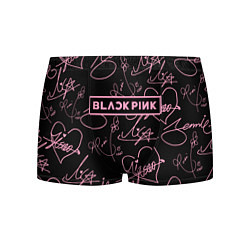 Трусы-боксеры мужские Блэкпинк - розовые автографы, цвет: 3D-принт