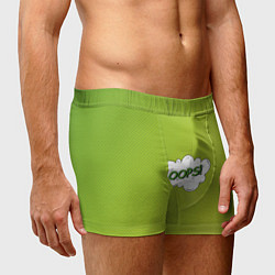 Трусы-боксеры мужские Oops на градиенте зеленом, цвет: 3D-принт — фото 2