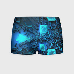 Трусы-боксеры мужские Неоновые плиты из льда, цвет: 3D-принт