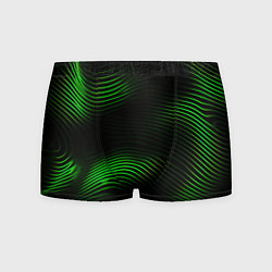 Трусы-боксеры мужские Зеленые тонкие линии, цвет: 3D-принт