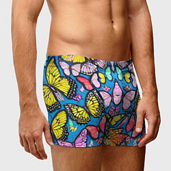 Трусы-боксеры мужские Зеркальный паттерн из бабочек - мода, цвет: 3D-принт — фото 2