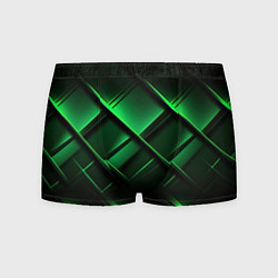 Трусы-боксеры мужские Зеленые неоновые плиты, цвет: 3D-принт