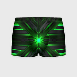 Трусы-боксеры мужские Зеленый свет в абстракции, цвет: 3D-принт