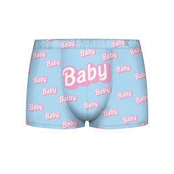 Трусы-боксеры мужские Baby - Barbie style: blue pattern, цвет: 3D-принт