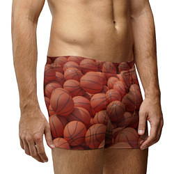 Трусы-боксеры мужские Узор с баскетбольными мячами, цвет: 3D-принт — фото 2