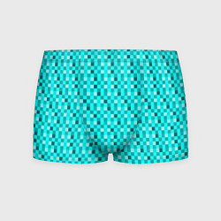 Трусы-боксеры мужские Пиксели цвета алмаза, цвет: 3D-принт