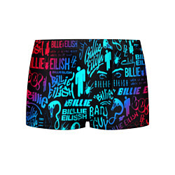 Трусы-боксеры мужские Billie Eilish neon pattern, цвет: 3D-принт
