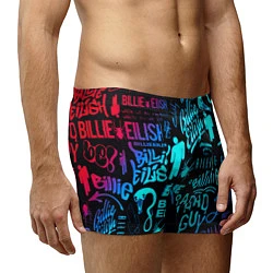 Трусы-боксеры мужские Billie Eilish neon pattern, цвет: 3D-принт — фото 2