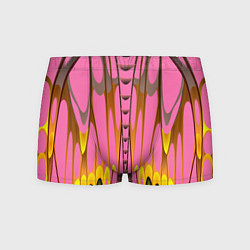 Трусы-боксеры мужские Розовый бабочкин мотив, цвет: 3D-принт