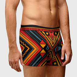Трусы-боксеры мужские Геометрический узор в африканском стиле, цвет: 3D-принт — фото 2