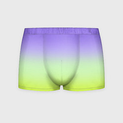 Трусы-боксеры мужские Фиолетовый мятный и желто-зеленый градиент, цвет: 3D-принт