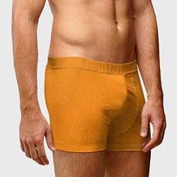 Трусы-боксеры мужские Жёлто-оранжевый текстура однотонный, цвет: 3D-принт — фото 2