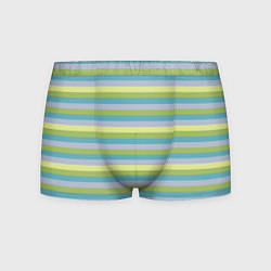 Трусы-боксеры мужские Серый и лимонный полосатый, цвет: 3D-принт