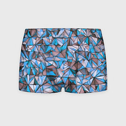 Трусы-боксеры мужские Маленькие синие треугольники, цвет: 3D-принт