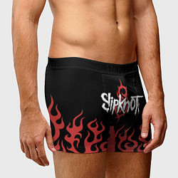 Трусы-боксеры мужские Slipknot в огне, цвет: 3D-принт — фото 2