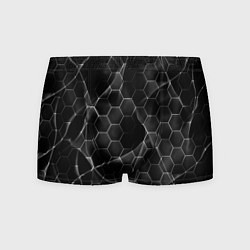 Трусы-боксеры мужские Чёрные соты, цвет: 3D-принт