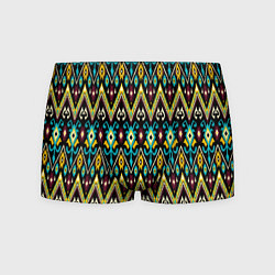 Трусы-боксеры мужские Мелкий орнамент - имитация ткани икат, цвет: 3D-принт