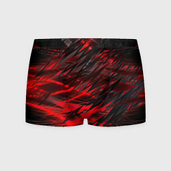 Трусы-боксеры мужские Черно красные текстуры, цвет: 3D-принт