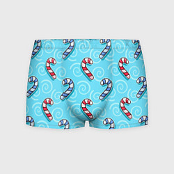Трусы-боксеры мужские Новогодний леденец трость, цвет: 3D-принт