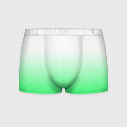Мужские трусы Градиент бело-зелёный