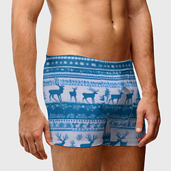 Трусы-боксеры мужские Синие олени, цвет: 3D-принт — фото 2