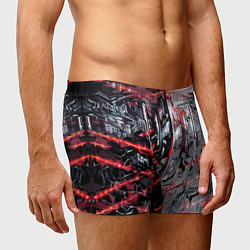 Трусы-боксеры мужские Адский доспех в царапинах, цвет: 3D-принт — фото 2